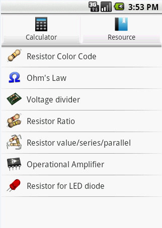 ElectroDroid(電路專家) V4.0 安卓版截圖1